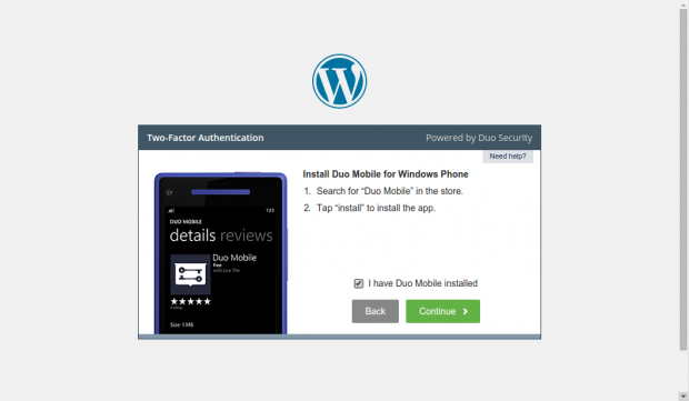 3-Install Duo Security WordPress-10