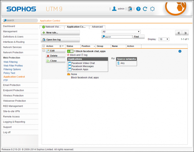 5-Sophos UTM Home-Web Protection-Application Control-2