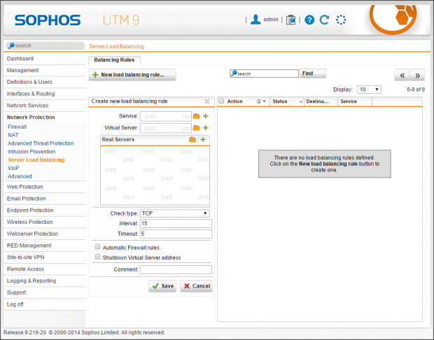 5-Sophos-UTM-Network-Protection-Server Load Balancing