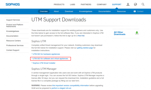 Sophos Registration 5