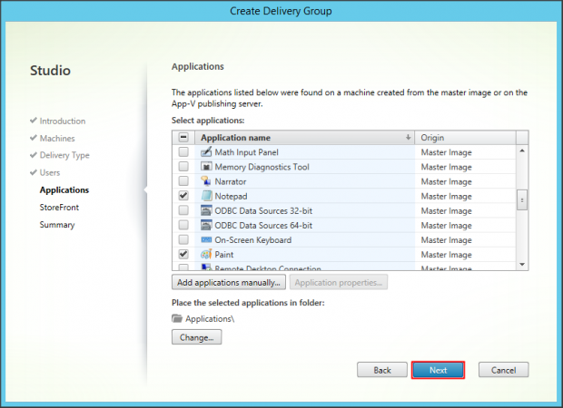 Delivery Group Server  OS - 4