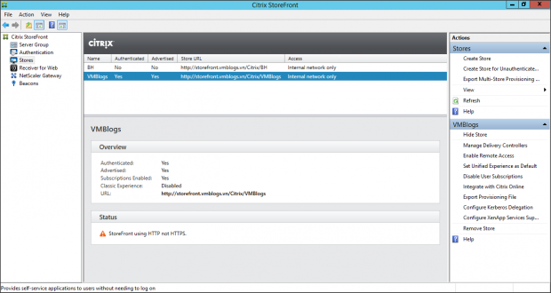 StoreFront Configure Store - 1